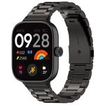 Per cinturino per orologio in metallo in acciaio inossidabile con tre perline Xiaomi Mi Band 8 Pro (nero)