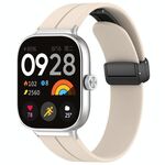 Per cinturino in silicone con fibbia magnetica pieghevole Redmi Watch 4 scanalature (Starlight)