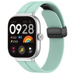 Per cinturino per orologio in silicone con fibbia magnetica pieghevole Xiaomi Mi Band 8 Pro (verde acqua)