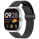 Per cinturino in silicone con fibbia magnetica pieghevole Xiaomi Mi Band 8 Pro (nero)