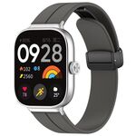 Per cinturino in silicone con fibbia magnetica pieghevole Xiaomi Mi Band 8 Pro (grigio scuro)