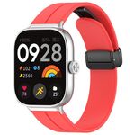Per cinturino in silicone con fibbia magnetica pieghevole Xiaomi Mi Band 8 Pro (rosso)