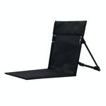 Sedia da campeggio pieghevole leggera e confortevole da campeggio Parco per il tempo libero Sedia da spiaggia portatile con cuscino singolo (Nero)