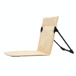 Sedia da campeggio pieghevole leggera e confortevole da campeggio Parco per il tempo libero Sedia da spiaggia portatile con cuscino singolo (Kaki)