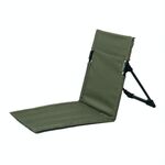 Sedia da campeggio pieghevole leggera e confortevole da campeggio Parco per il tempo libero Sedia da spiaggia portatile con cuscino singolo (Verde militare)