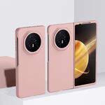 Custodia per telefono in PC ultra sottile con effetto pelle per Honor Magic V3 (rosa)
