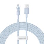 Baseus Gem Cavo dati USB trasparente da 2,4 A a 8 pin per ricarica rapida, lunghezza: 2 m (blu)