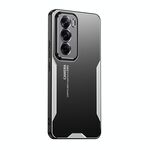 Per OPPO Reno12 Pro Global Blade Series Custodia per telefono ibrida in metallo TPU (Argento)