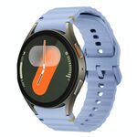 Per Samsung Galaxy Watch 7 40/44mm Cinturino in silicone con cuciture a motivo ondulato (azzurro chiaro)