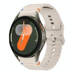 Per Samsung Galaxy Watch 7 40/44mm Cinturino in silicone con cuciture a motivo ondulato (Starlight)