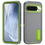Per PC robusto Google Pixel 9 + custodia per telefono in silicone con supporto (grigio + verde fresco)