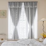1,3 x 2 m Tende autoadesive oscuranti alte per balcone camera da letto senza perforazione (grigio)