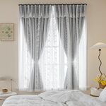 2 x 1,8 m Tende autoadesive oscuranti alte per balcone camera da letto senza perforazione (grigio)