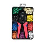 1230 pezzi/set di pinze per crimpatura di morsetti a pressare a freddo di tipo tubolare, set di scatole di plastica