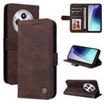 Per Redmi 14C 4G Custodia in pelle con bottoni in metallo e motivo Life Tree (marrone)