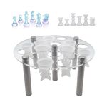 Supporto per stampi per scacchi rotondi senza stampo in silicone (trasparente)