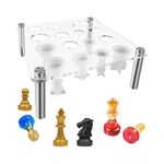 Supporto per stampi per scacchi quadrati senza stampo in silicone (trasparente)
