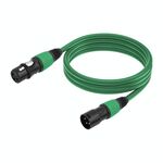 Cavo audio JC1015 XLR 3 pin maschio-femmina, lunghezza: 1,8 m (verde)