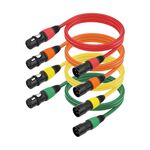 4 colori / set JC1015 XLR 3 pin maschio a femmina cavo audio, lunghezza: 1 m