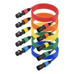 5 colori/set JC1015 Cavo audio XLR 3 pin maschio-femmina, lunghezza: 1 m