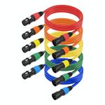 5 colori/set JC1015 XLR 3 pin maschio a femmina cavo audio, lunghezza: 1,8 m
