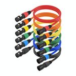 6 colori / set JC1015 XLR 3 pin maschio a femmina cavo audio, lunghezza: 1 m