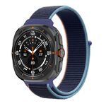 Per Samsung Galaxy Watch Ultra 47mm cinturino in nylon con connettore in plastica (blu navy scuro)
