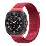 Cinturino per orologio in nylon con connettore in plastica per Samsung Galaxy Watch Ultra da 47 mm (rosso)