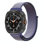 Per Samsung Galaxy Watch Ultra 47mm cinturino in nylon con connettore in plastica (blu notte)