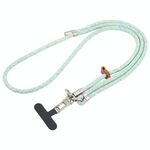 Cordino da collo per cellulare con fibbia in argento regolabile anti-smarrimento da 8 mm (verde)