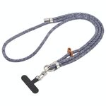 Cordino da collo per cellulare con fibbia in argento regolabile anti-smarrimento da 8 mm (grigio Maid)