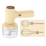 2 in 1 portatile wireless aglio trita uova frullatore mixer macchina da cucina (cachi)