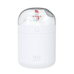 Umidificatore da tavolo a forma di pupazzo di neve da 500 ml, USB, grande capacità, luce ambientale colorata, umidificatore d'aria (白色)