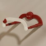 Mensola telescopica con ventosa per lavabo (rosso)