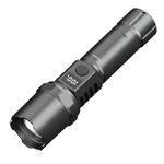 Torcia LED portatile ricaricabile con luce intensa e display digitale LCD a stoppino laser bianco