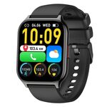 Orologio sportivo quadrato intelligente per monitoraggio della salute dell'ossigeno nel sangue/sonno/frequenza cardiaca (nero)