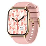 Orologio sportivo quadrato intelligente per monitoraggio della salute dell'ossigeno nel sangue/sonno/frequenza cardiaca (rosa)