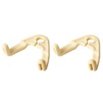 1 paio di ganci nascosti per poggiatesta auto, gancio per seggiolino auto (beige)