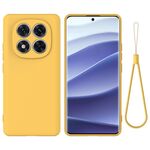 Per Redmi Note 14 Pro+ 5G Custodia per telefono antiurto in silicone liquido a tinta unita con copertura totale (giallo)