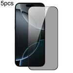 Per iPhone 16 Pro Max 5 pezzi DUX DUCIS 0,33 mm 9H pellicola in vetro temperato anti-spia HD in alluminio ad alta resistenza