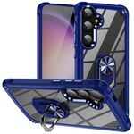 Per Samsung Galaxy S25+ 5G TPU + PC Lens Protection Custodia per telefono con supporto ad anello (blu)