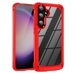 Per Samsung Galaxy S25+ 5G TPU + PC Lens Protection Custodia per telefono (rosso)