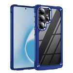 Per Samsung Galaxy S25 Ultra 5G TPU + PC Lens Protection Custodia per telefono (blu)