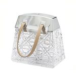 Umidificatore da tavolo con piccolo sacchetto di cristallo, aroma, illuminazione ambientale, colore: bianco ricaricabile