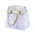 Umidificatore da tavolo con piccolo sacchetto di cristallo, aroma, illuminazione ambientale, colore: blu ricaricabile