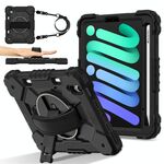 Per iPad mini 2024 / mini 6 Custodia per tablet PC ibrida in silicone con robot a colori a contrasto (nero)