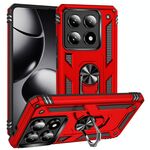 Per Xiaomi 14T Pro Custodia antiurto in TPU + PC con supporto (rosso)