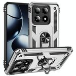 Per Xiaomi 14T Custodia antiurto in TPU + PC con supporto (argento)