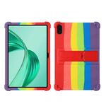 Per Honor Pad X9 Custodia protettiva antiurto in silicone per tablet con supporto (colore arcobaleno)