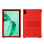 Per Honor Pad X9 Custodia protettiva antiurto in silicone per tablet con supporto (rosso)